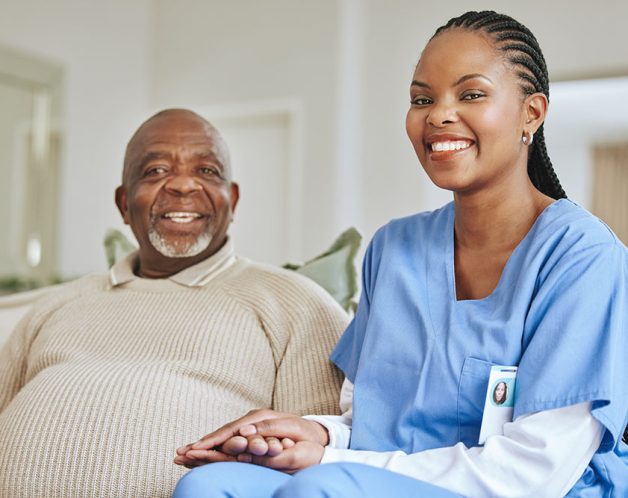 Home Care Service Patient and Provider smiling